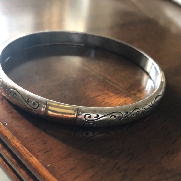 Brighton Venezia Two Tone Silver & Gold-Plated Bangle - Picture 13 of 16